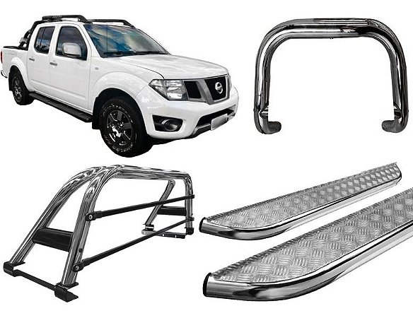 Kit Quebra Mato+santo Antonio+estribo Fontier 16/2020 Cromo
