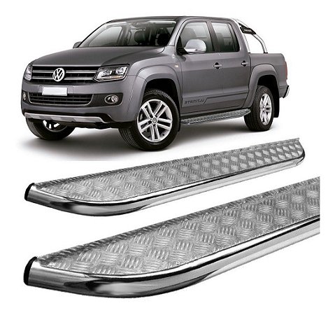 Estribo Chapa Amarok 2010 A 2020 Cabine Dupla Cromado