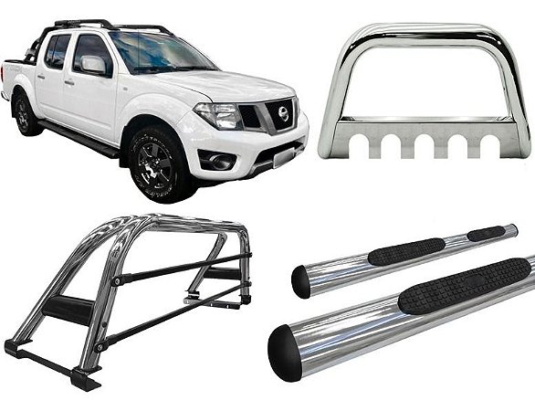 Kit Quebra Mato+santo Antonio estribo Fontier 16/2020 Cromo