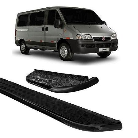 Estribo Ducato Teto Baixo Par Chapa Preto