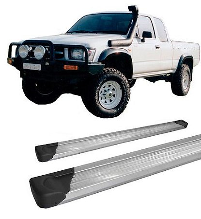 Estribo Lateral Hilux 1998 A 2004 Aluminio Prata
