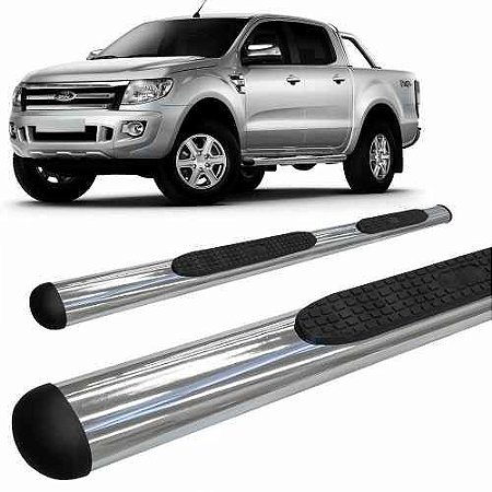 Estribo Ranger 2013 Ate 2020 Dupla Oblongo Oval Cromado