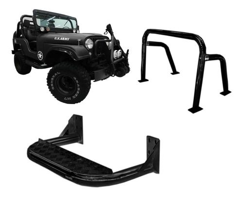 Kit Santo Antonio + Quebra Mato Preto Jeep Willys 1950/2000