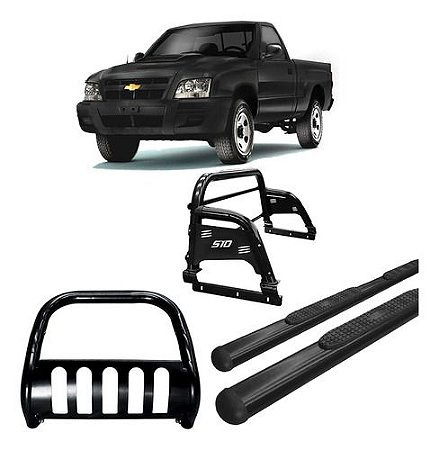 Kit Quebra Mato; Estribo Oval; S10 94/2011 Preto