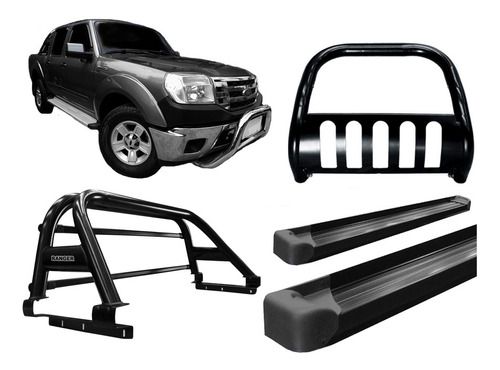 Kit Quebra Mato+estribo Pl+sant Antonio Ranger 97 A 12 Preto