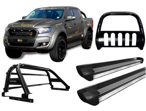 Kit Quebra Mat+estribo Pe+sant Antonio H3 Ranger 13/20 Preto