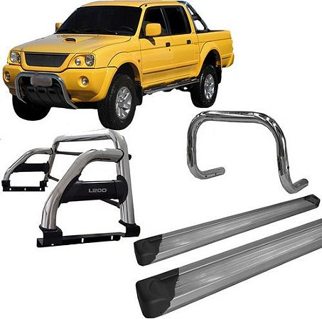 Kit Quebra Mato,estribo,santo Antônio H2 L200 2004 Cromado
