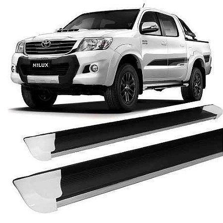 Estribo Alumínio Hilux 2005 A 2015 Personalizado Branco