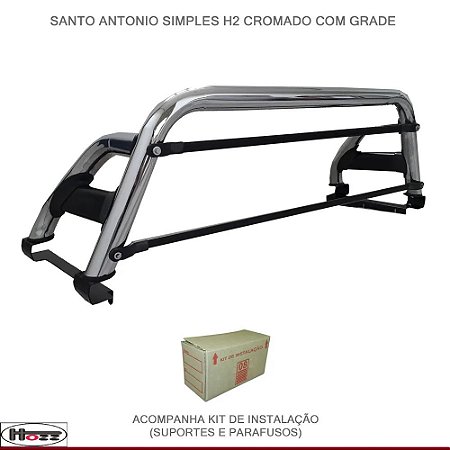 Santo Antonio H2 Cromado Hilux 2016 A 2020