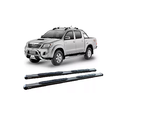 Estribo Hilux 2005 A 2015 Oval Oblongo Grafite C/d