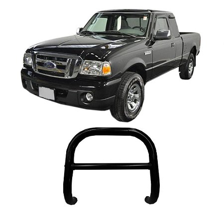 Para-choque De Impulsão Ranger 09 A 2012 Preto Com  Barra