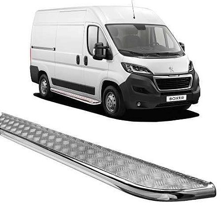 Estribo Peugeot Boxer Chapa Cromado Teto Alto Roda A Roda