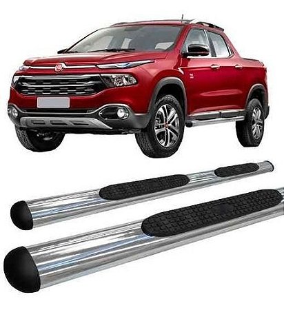 Estribo Toro Modelo Oval Cromado - Estribo Lateral Fiat Toro