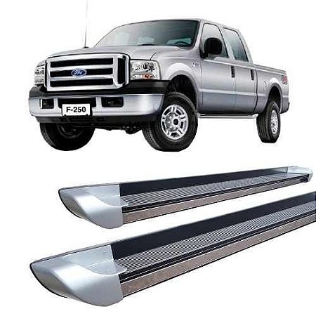 Estribo F250 Cabine Dupla Personalizado Prata