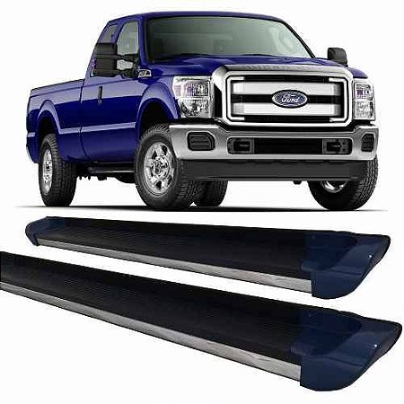 Estribo F250 99 A 12 C/s Personalizado Alumínio Azul Maraú