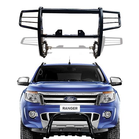 Para-Choque Impulsão C/Base para Guincho Ranger 2013 a 2020