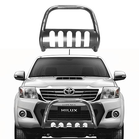 Quebra Mato Hilux 2005 a 2015 com Protetor Cromado