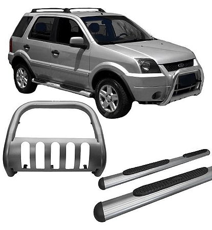 Kit Quebra Mato Estribo EcoSport 2004 a 2007 Grafite