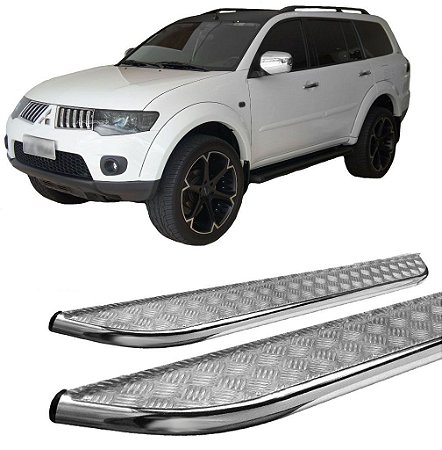 Estribo Pajero Dakar Chapa Aço Cromado 2011 ate 2020