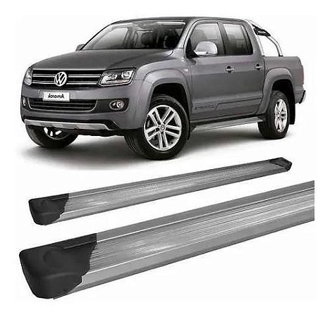 Estribo Amarok 2010 A 2019 Cabine Dupla Alumínio Prata