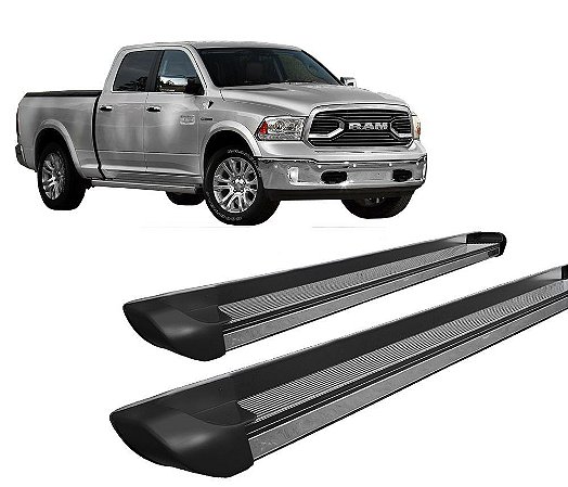 Estribo Personalizado C  Ponteira Preto Fosco Para Dodge Ram 2012 2020