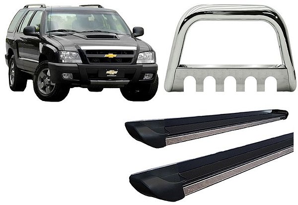 KIT QUEBRA MATO+ESTRIBO PERSONALIZADO BLAZER PRETO FOSCO