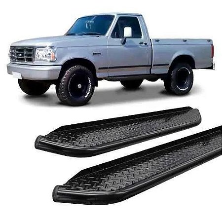 Estribo Chapa F-1000 1993 A 1999 Cabine Simples Preto