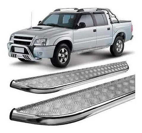 Estribo S10 Ate 2011 Chapa Cromado S-10 Cabine Dupla