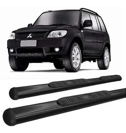 Estribo Tr4 Modelo Oval Preto-estribo Lateral Pajero Tr4
