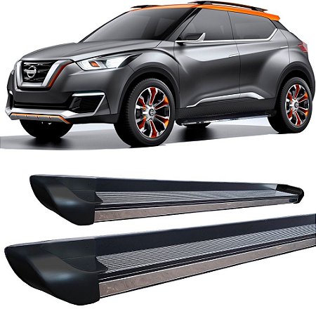 Estribo Nissan Kicks Alumínio Personalizado Preto