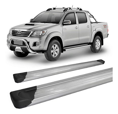 Estribo Plataforma De Aluminio Prata Hilux 2005 Até 2015
