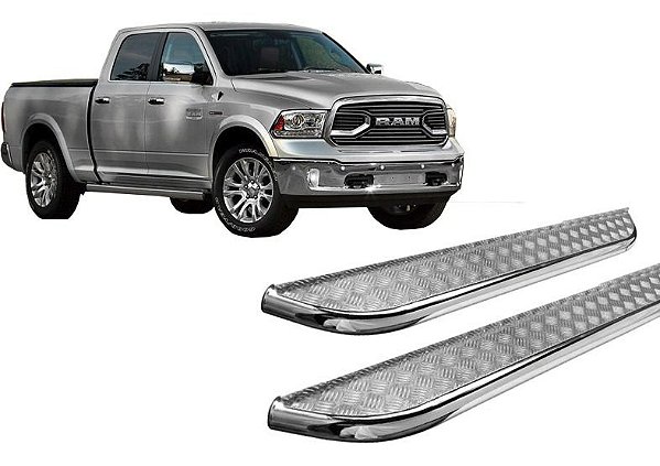 Estribo Chapa Cabine Dupla Cromado Dodge Ram