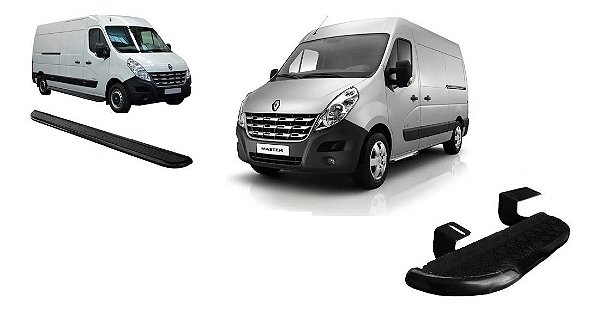 Estribo Lateral Preto Renault Master L1h1 Pas/mot Preto