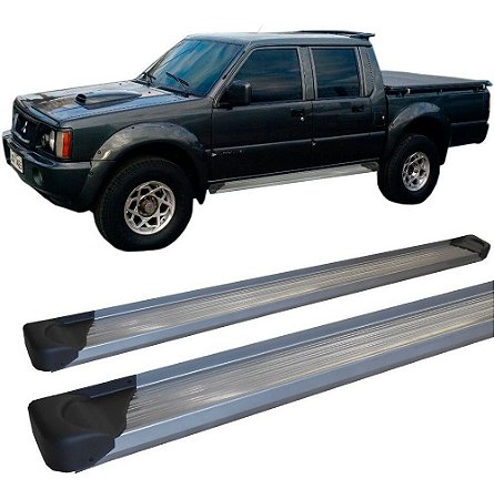 Estribo L200 Gl Gls Quadrado Plataforma De Alumínio Prata
