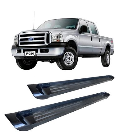 Estribo F-250 Cabine Dupla Plataforma De Aluminio Preto F250
