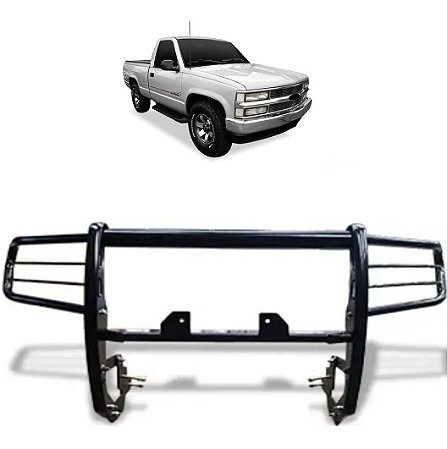 Para-choque De Impulsão Silverado Com Suporte Guincho Preto