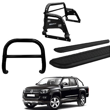 Kit Quebra Mato Estribo Chapa Santo Antônio H2 Amarok CD