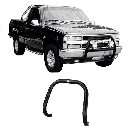 Para-Choque de Impulsão Mata Boi Silverado Preto S/Barra