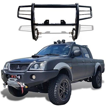 Para-Choque de Impulsão L-200 Outdoor 05 á 2012 C/Suporte Preto