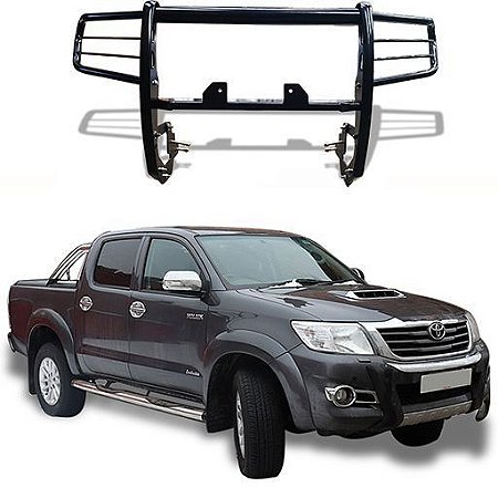 Para-Choque de Impulsão Hilux 05 a 2015 C/Suporte Guincho Preto