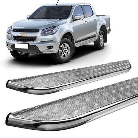 Estribo S-10 2012 em Diante Cabine Dupla 2,5" Chapa Cromado