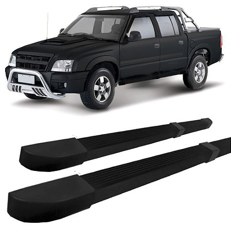 Estribo S10 1995 ate 2011 Quadrado Modelo propria Preto C D