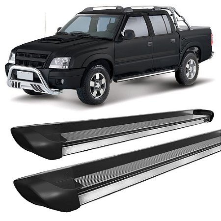 Estribo S10 1995 a 2011 Alum personalizado Preto C D