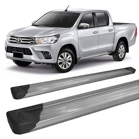 Estribo Plataforma de Aluminio Grafite Hilux 2016 a 2020