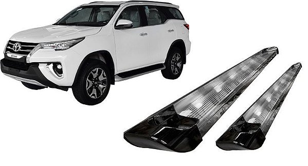 Estribo Personalizado Ponteira Preto Brilhante Cromado SW4 2016 2020