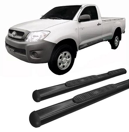 Estribo Lateral Hilux 2005 a 2015 Oval Oblongo Preto C S