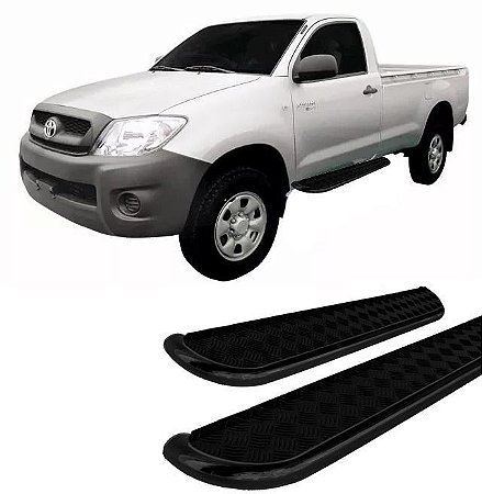 Estribo Lateral Hilux 2005 a 2015 Chapa Preto Cabi Simples