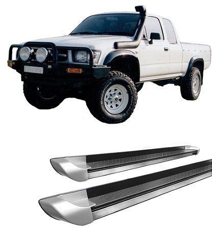 Estribo Lateral Hilux 1998 A 2004 Personalizado Prata