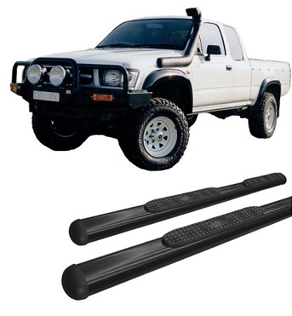 Estribo Lateral Hilux 1998 A 2004 Oval Oblongo Preto