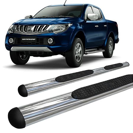 Estribo L-200 Triton 2017 em Diante Oblongo Oval Cromado
